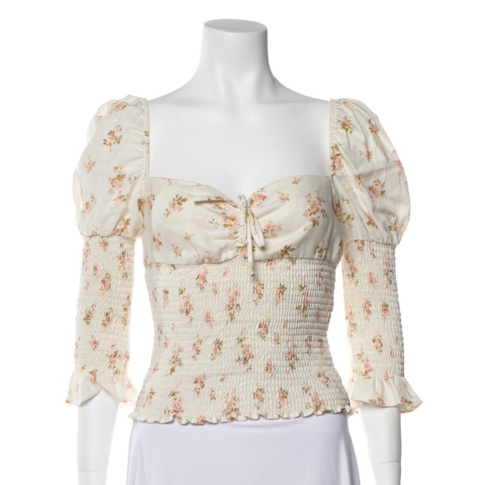 Reformation Haven Linen Top in Mildred, XS - Picture 4 of 8